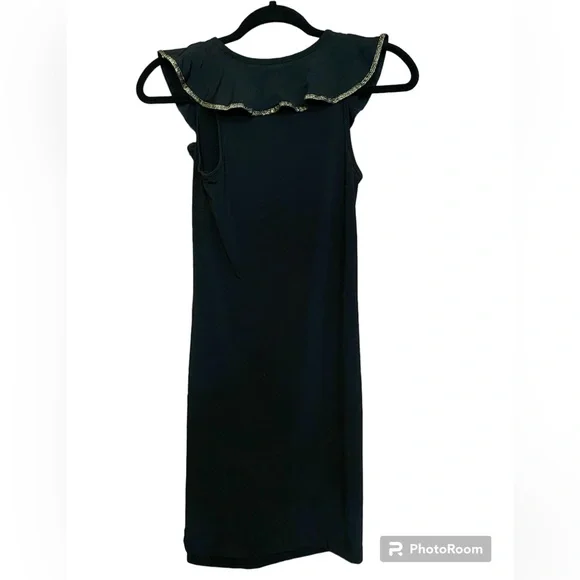 Audrey 3+1 black ruffle dress size small - Picture 2 of 6